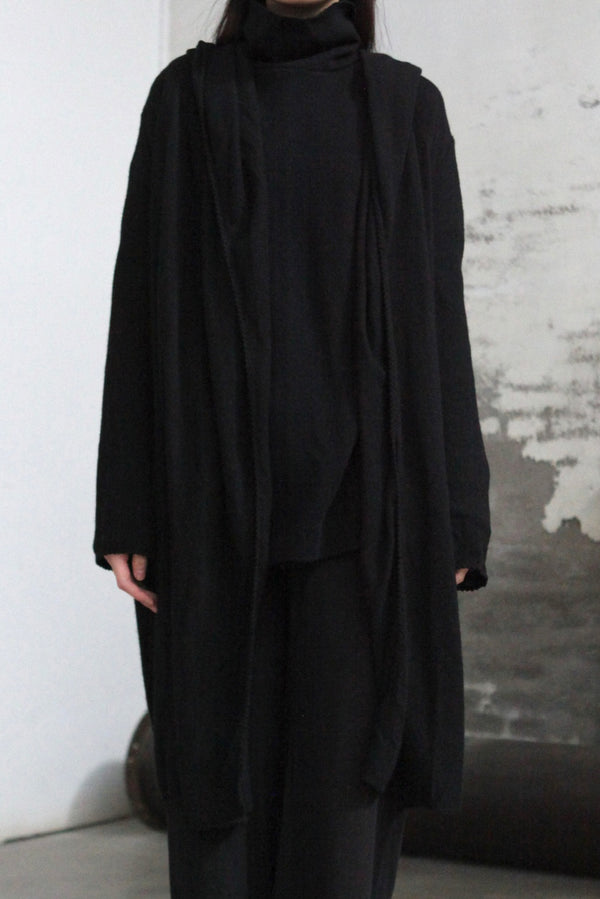 m.a+ knitted hooded sweater MA-NCW328 NK-HEI black